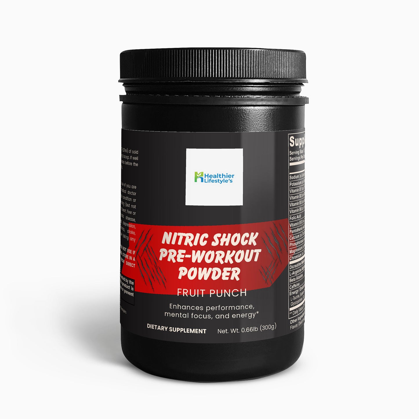 Nitric Shock Pre-Workout Powder (Fruit Punch)